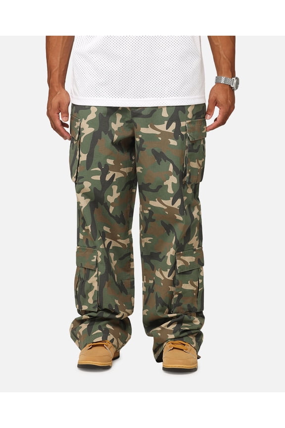Tactical Baggy Cargo Pants, Green, 34