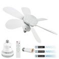 thumbnail image 1 of CARRFA 20.5" Ceiling Fans with Lights and Remote Control, Modern Ceiling Fan Light with 6 Round Reversible Blades, 3 Colors Dimmable+Ring Lights, for Kitchen Bedroom Dining Room, White, 1 of 10