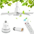thumbnail image 1 of CARRFA 20.5" Ceiling Fans with Lights and Remote Control, Modern Ceiling Fan Light with 6 Square Reversible Blades, 3 Colors Dimmable+Ring Lights, for Kitchen Bedroom Dining Room, White, 1 of 10