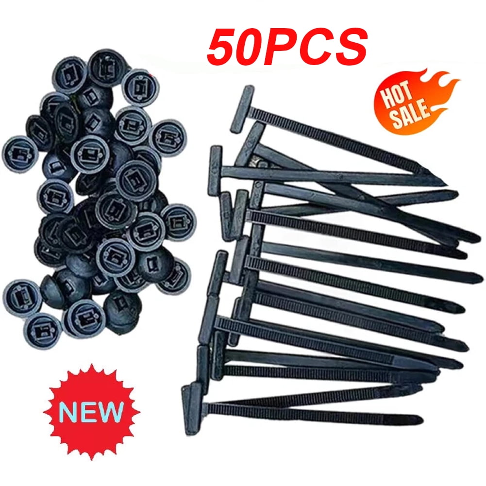 CARRFA 50PCS Nylon Universal Cable Tie Buckle, Heavy Duty Strong Self ...