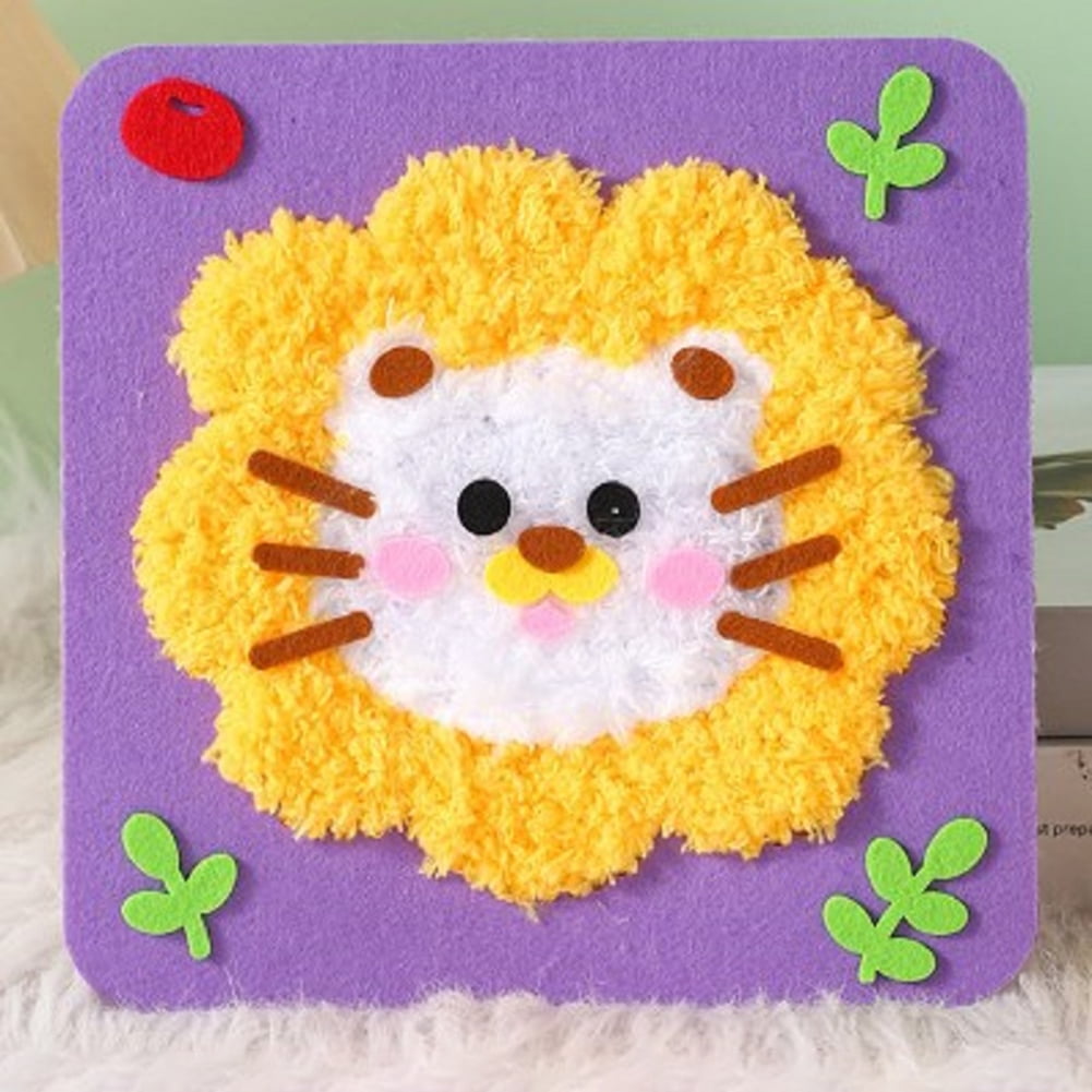 CARRFA DIY Cartoon Animal Embroidery Doll Set, Creative Animal Sewing ...
