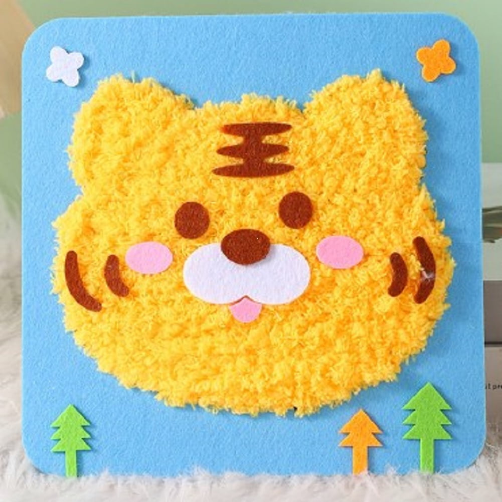 CARRFA DIY Cartoon Animal Embroidery Doll Set, Creative Animal Sewing ...