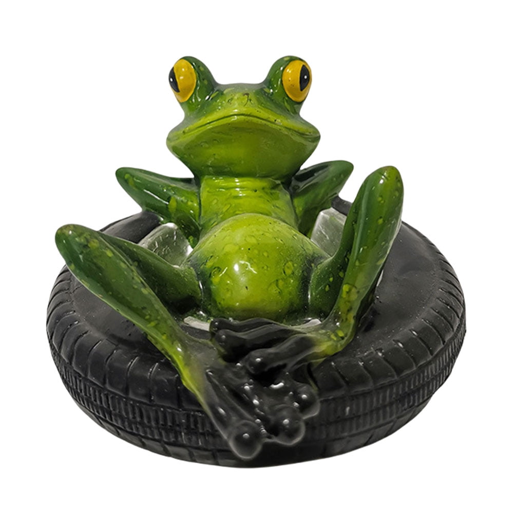 CARRFA Floating Resin Frog Figurine Pond Decor, Water Floating Frog ...