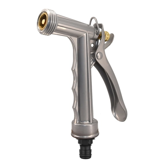 CARRFA Garden Solid Metal Hose Nozzle with Threaded Front, High Pressure Pistol Grip Water Nozzle Sprayer for Washing Car, Cleaning Ground, Watering Plants