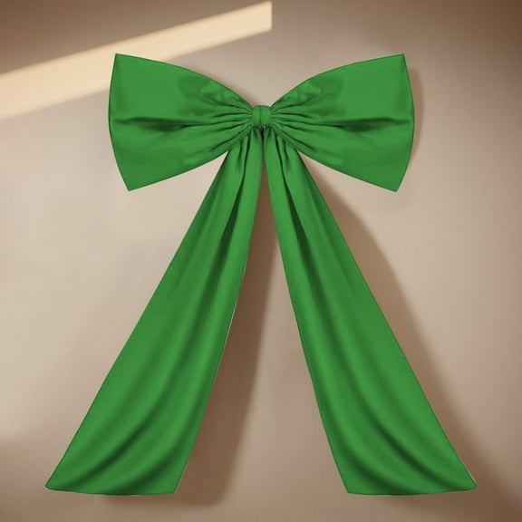 Yucurem Giant Coquette Ribbon Bowknot Backdrop Hanging Home Decor, Extra Large Satin Green Bow Tie Pendant for Christmas Birthday Wedding Bridal Graduation Party Gifts