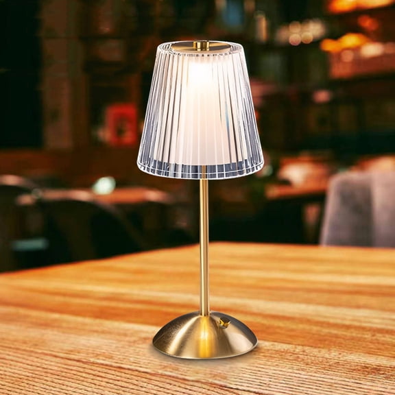 CARRFA Portable Crystal Table Lamp, 3-Color Touch Control Rechargeable Night Light, Battery Operated Lamp Cordless Table Lamp for Bedroom Bathroom Bar Kitchen Decor (2000mAh)