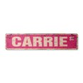 thumbnail image 1 of CARRIE Vintage Aluminum Street Sign Childrens Name Room Metal Sign rustic metal tin | Indoor/Outdoor |  18" Wide, 1 of 4