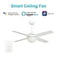 thumbnail image 1 of CARRO 48" 4 Blades White Smart Ceiling Fan Reversible Airflow in Home with LED, 1 of 8
