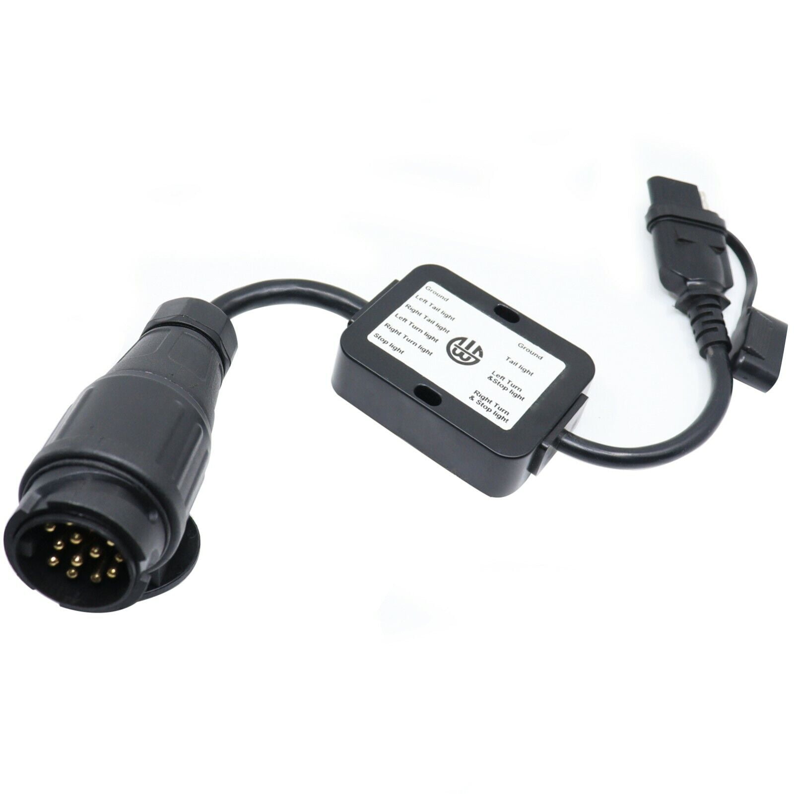 USA To European Trailer Light Converter 7 Way Flat Socket (US Vehicle) To 13-Pin Round Plug (EU Tra - Foto 6
