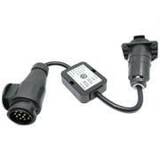 CARROFIX Trailer Light Converter for European Round 13-Pin Plug to US 7-Way Blade Adapter