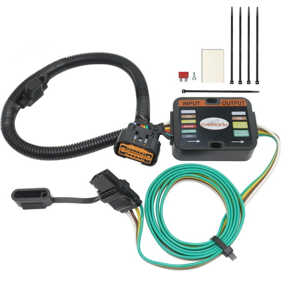 CARROFIX Vehicle-Side Wiring Harness Kit w/ 4 Pin Flat Trailer Connector for Hyundai KIA