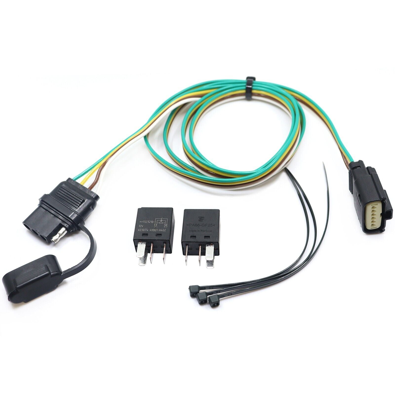 Carrofix Vehicle Wiring Harness Kit With 4 Pole Flat Trailer Connector