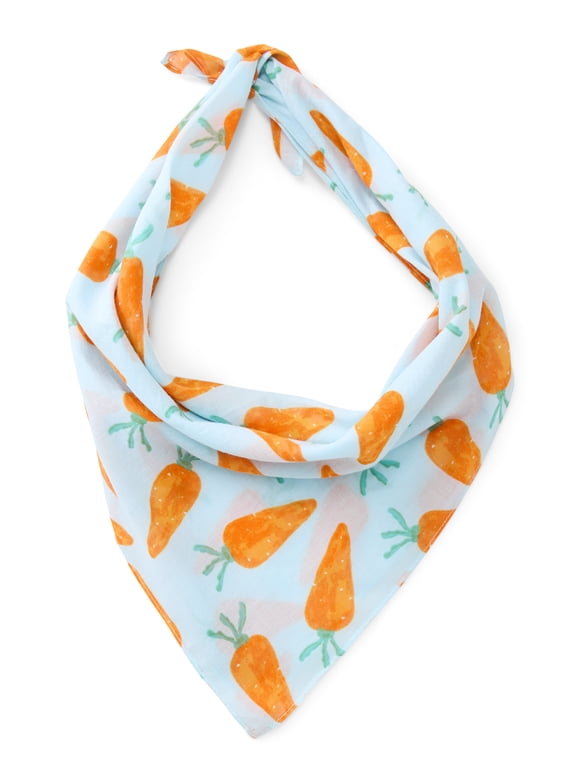 Women's Carrots Bandana, One Size, Cotton, Blue Orange