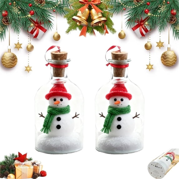 Glass Christmas Tree Ornaments Set - Handcrafted Snowman, House & Angel Designs For Hanging On Tree, Mantel, Holiday Decor-663525