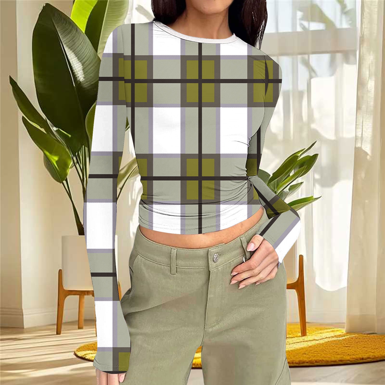 CARRYKING Women #39 s Long Sleeve Shirts Spring Casual Basic Going Out Crop CARRYKING Women #39 s Long Sleeve Shirts Spring Casual Basic Going Out Crop
