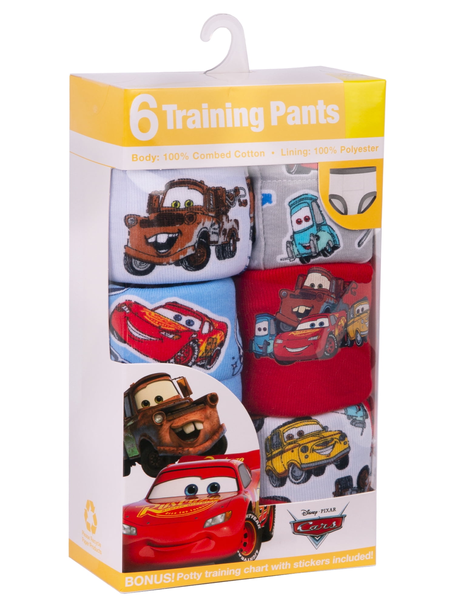 Character Toddler Boy Training Pants, 6 - Pack, Sizes 2T-3T
