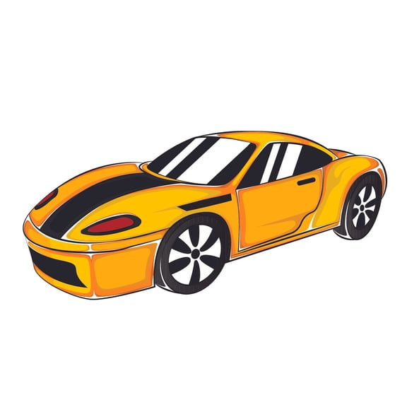 CARS & VEHICLES - Vinyl Home Living Room Classic Sports Car Decoration Multicolored Fast Vehicle Design Wall Decal - Kids Teens Bedroom Racing Car Adhesive Wall Decal Sticker 40" x 20"