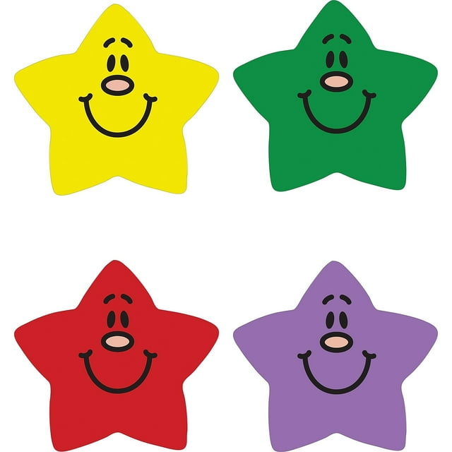 CARSON-DELLOSA Smiling Stars Chart Seals 2175 - Walmart.com