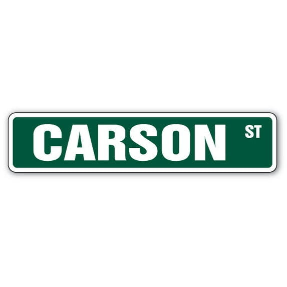 CARSON Street Sign Childrens Name Room Sign | Indoor/Outdoor | 30" Wide