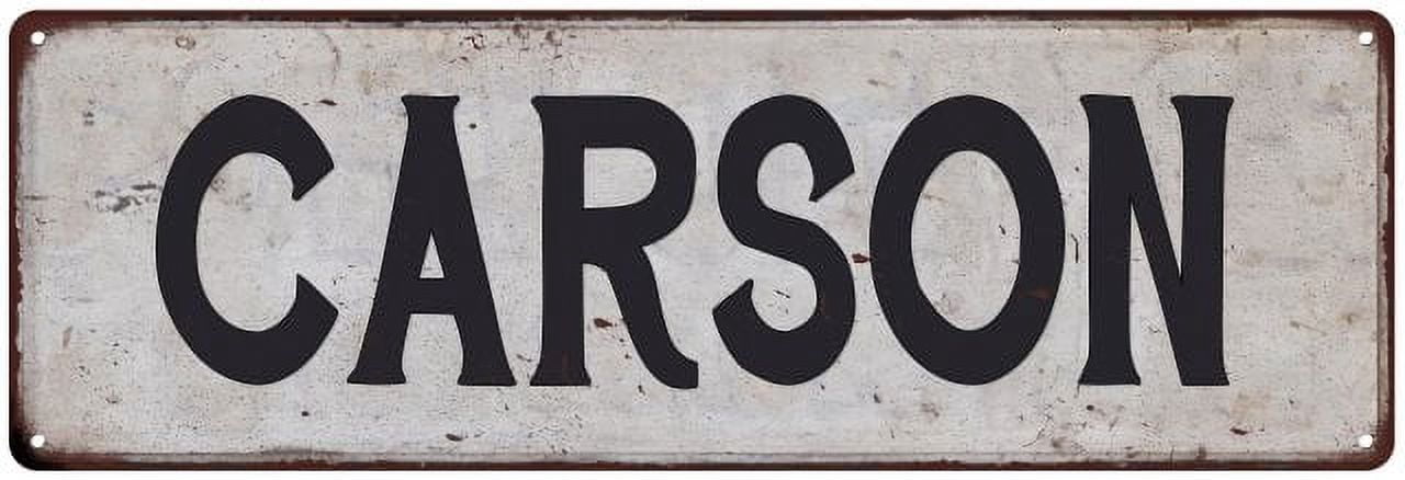 CARSON Vintage Look Rustic Chic Metal Sign 6x18 106180036509 - Walmart.com