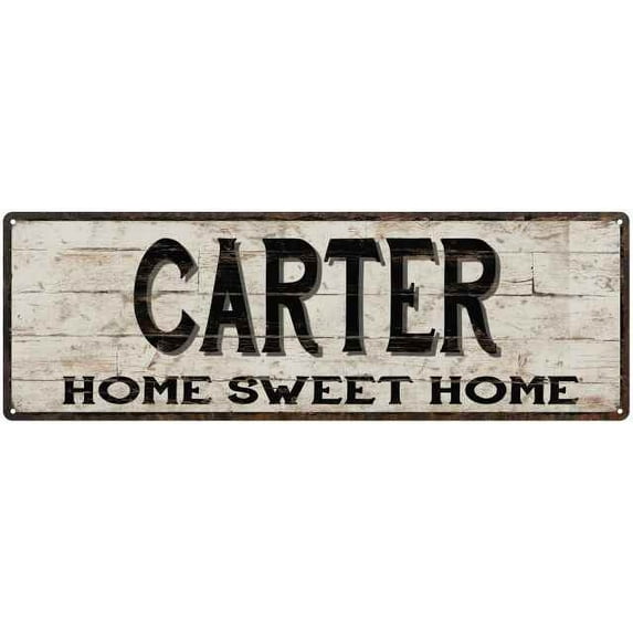 CARTER Rustic Home Sweet Home Sign Gift 6x18 Metal Decor 206180084046