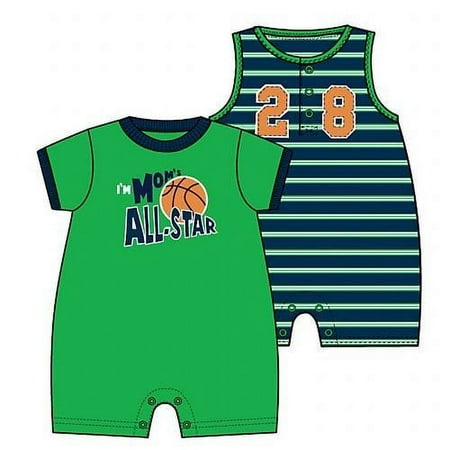 CARTER'S BOYS OUTFIT - SET 2 PCS ROMPER BODYSUIT - 3 MONTHS MOM ALL STAR 28