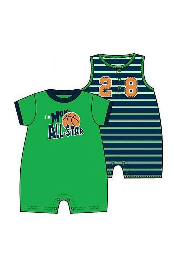 BOYS OUTFIT - SET 2 PCS ROMPER BODYSUIT - 3 MONTHS MOM ALL STAR 28