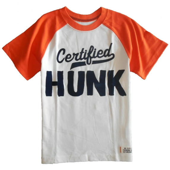 CARTER'S BOYS TOP TEE SHIRT GRAPHIC - CERTIFIED HUNK SZ 4T ORANGE
