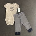 thumbnail image 1 of CARTERS Baby Boys 2 Piece Set 9 Months Mommy Loves Me Bear Top Stripes Pants, 1 of 4