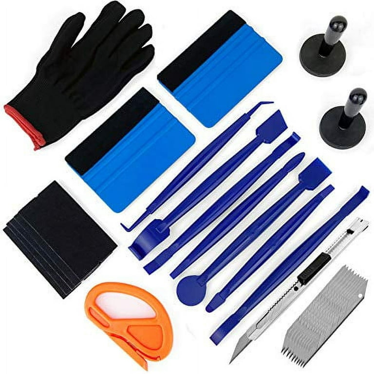 CARTINTS Car Install Tools for Vinyl Wrap, Vehicle Tint Window Film Kit  Includes Vinyl Wrap Magnets, Edge Trimming Tools, Felt Squeegee, Wrapping  Cutter, 9mm Knife 
