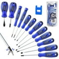 thumbnail image 1 of CARTMAN 12 Piece Magnetic Screwdriver Set - 6 Phillips and 6 Flat, Professional Cushion Grip Hand Tools Set, 1 of 9