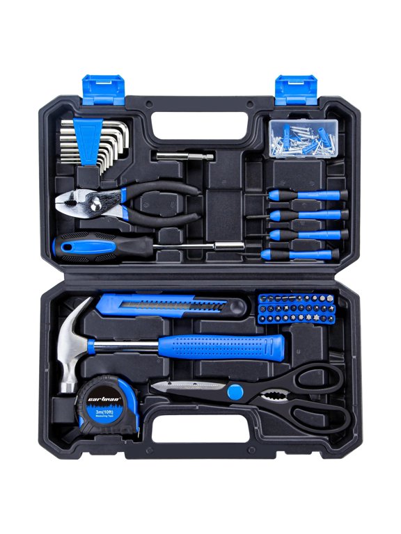 126-Piece Household Tool Set with Heat Treated Chrome Finish, Furniture Assembly Hand Tools, Blue