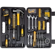 CARTMAN 148 Piece Tool Set General Hand Tool Kit with Plastic Toolbox Storage Case, Automotive Set Yellow