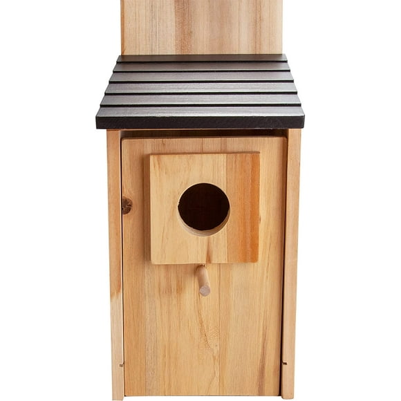 CARTMAN Cardinal Wooden Hummingbird Pole Mounted
