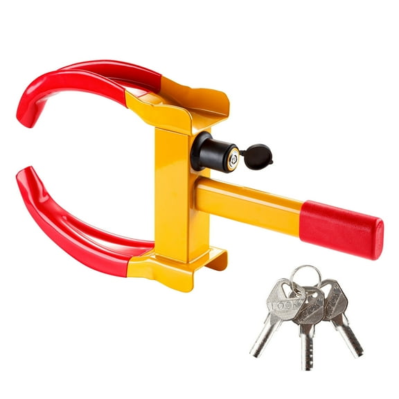 CARTMAN Adjustable Security Anti-theft Tyre Lock, Multi-functional Heavy Duty Trailer Lock Wheel Clamp for Trailers RVs Off-Road Vehicles Golf Carts, 3 Alike Keys
