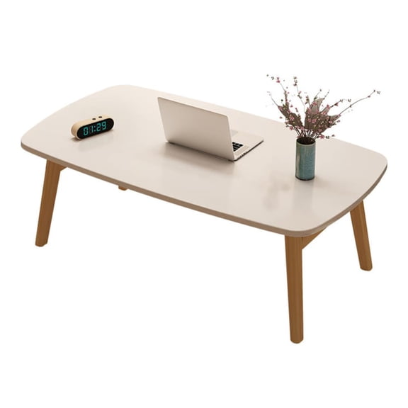 CARTMAN Multifunctional Collapsible Wooden Mini Coffee Table for Small Spaces Ideal for Study Bedroom Living Room Kitchen and Home Office