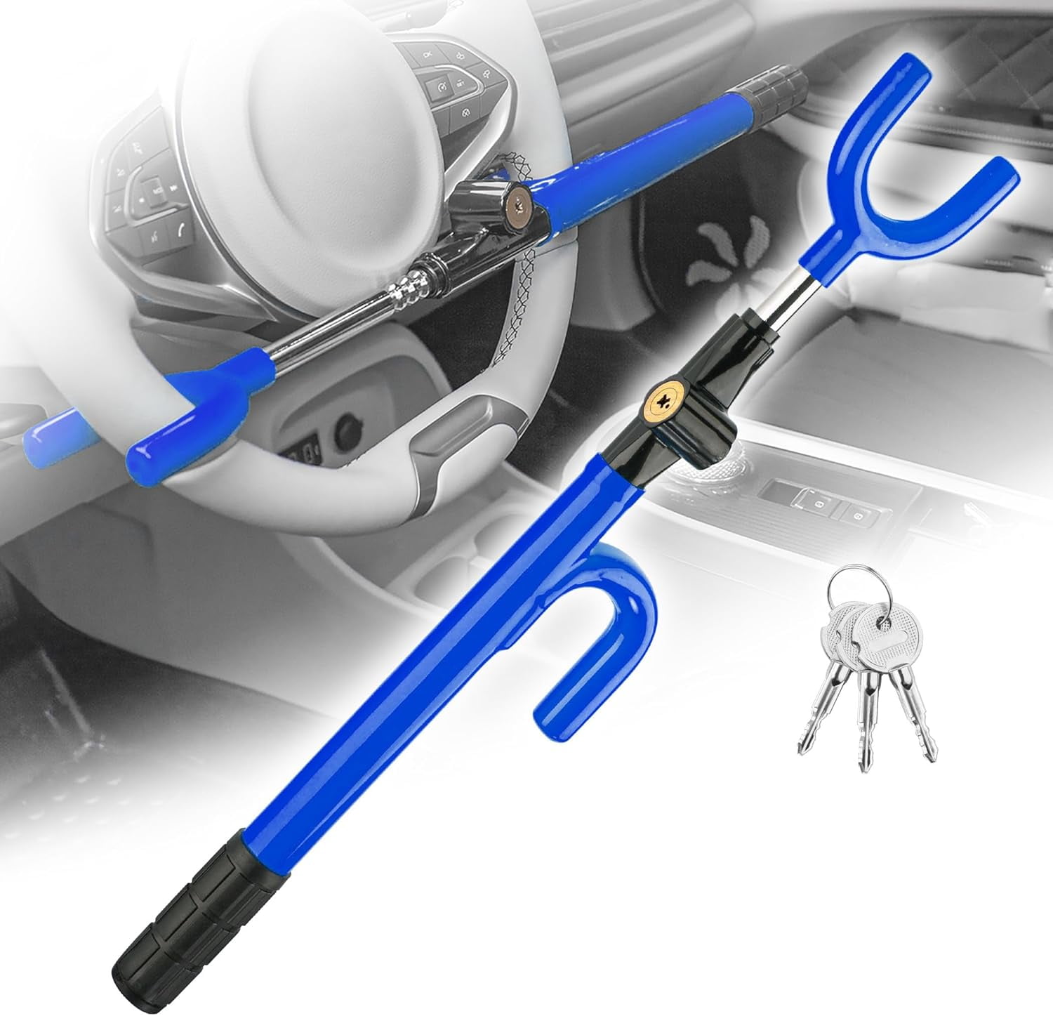 CARTMAN Vehicle Steering Wheel Lock Car Anti Theft Security Lock with ...