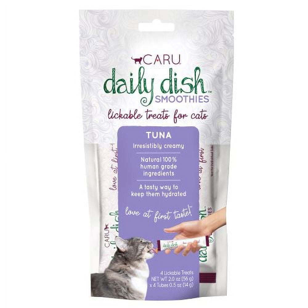 Caru Daily Dish Smoothie Tuna Flavor Lickable Treat for Cats Caru Daily Dish Smoothie Tuna Flavor Lickable Treat for Cats