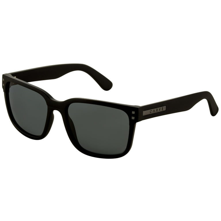 CARVE Rivals XL Polarized Sunglasses with Matte Black Frame Polarized Gray Lens