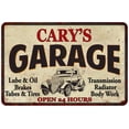 thumbnail image 1 of CARY'S Garage Man Cave Metal Sign Decor 8x12 208120014495, 1 of 1
