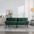 thumbnail image 1 of CARZZI LIFE 70.87" Velvet Futon Sofa Bed, Modern Convertible Sleeper Sofa Couch with Adjustable Backrest and Armrests, Tufted Loveseat Sofa with Metal Legs for Living Room, Bedroom, Apartmen, Emerald, 1 of 7
