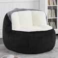 thumbnail image 1 of CARZZI LIFE Giant Bean Bag Chair, Multicolor 41.7" Oversized Cloud Bean Bag Sofa with Back Support for Adults & Kids, Faux Fur Soft Stuffed Lazy Chair for Living Room, Bedroom, Apartment, 1 of 9