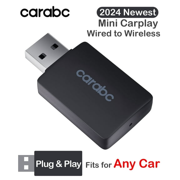 CARabc B1 Wireless CarPlay Adapter, Convert Wired to Wireless, 5GHz WiFi Bluetooth
