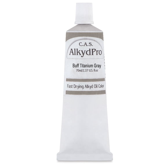 CAS AlkydPro Fast-Drying Alkyd Oil Color - Buff Titanium Gray, 70 ml tube