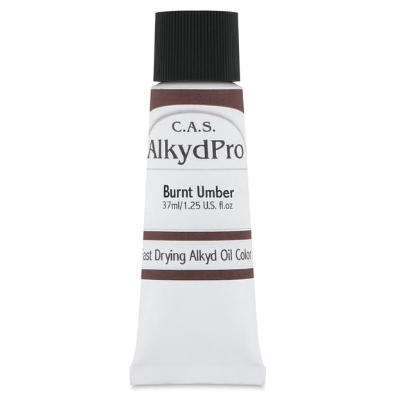 CAS AlkydPro Fast-Drying Alkyd Oil Color - Burnt Umber, 37 ml tube