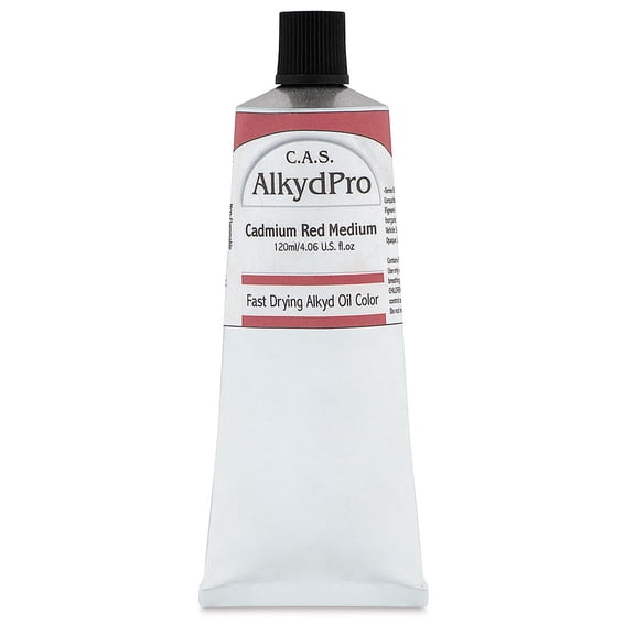 CAS AlkydPro Fast-Drying Alkyd Oil Color - Cadmium Red Medium, 120 ml tube