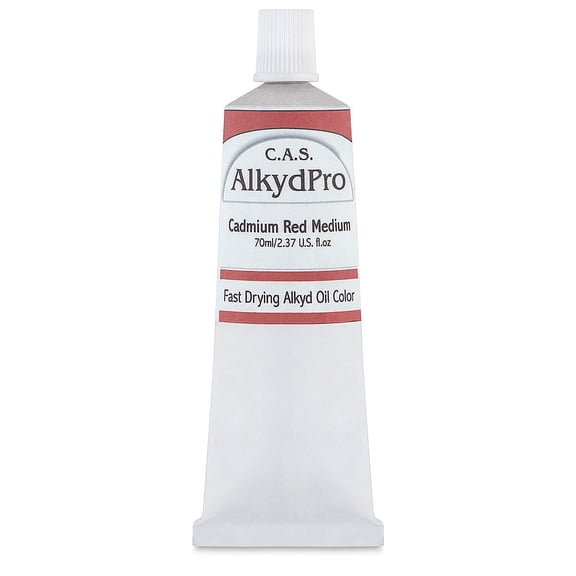 CAS AlkydPro Fast-Drying Alkyd Oil Color - Cadmium Red Medium, 70 ml tube