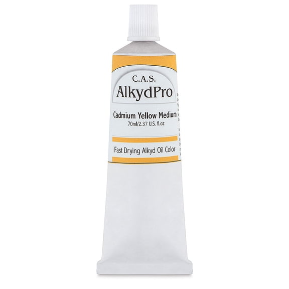 CAS AlkydPro Fast-Drying Alkyd Oil Color - Cadmium Yellow Medium, 70 ml tube