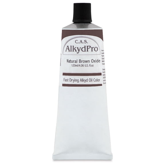 CAS AlkydPro Fast-Drying Alkyd Oil Color - Natural Brown Oxide, 120 ml tube