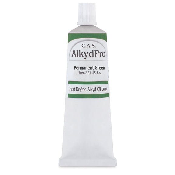 CAS AlkydPro Fast-Drying Alkyd Oil Color - Permanent Green, 70 ml tube